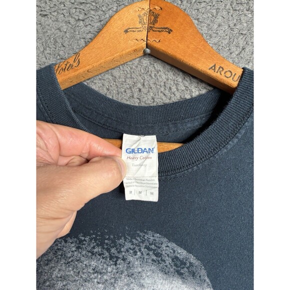 Vintage Y2K Malcolm X By Any Means Necessary Speech T-Shirt Medium Faded Black - Picture 6 of 13